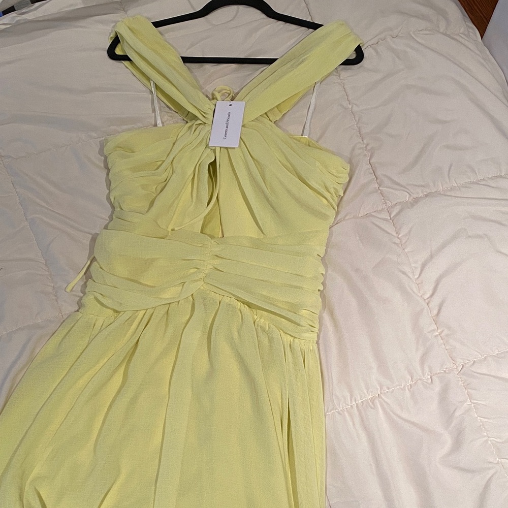 Lovers + Friends Lemon Backless Dress